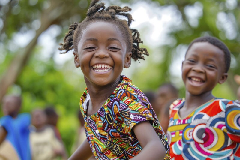 Joyful children portrait