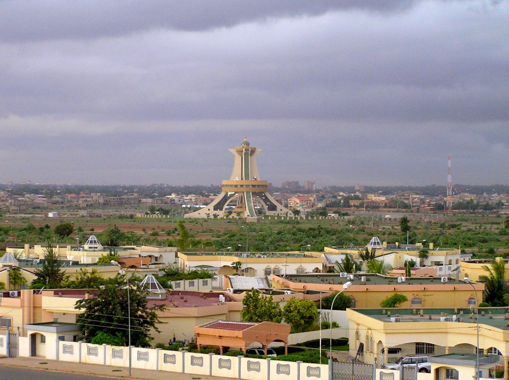 Ouagadougou memorial cityscape, Burkina Faso